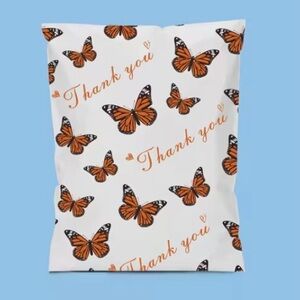 20 (10” x 13”) Butterfly Thank You Decorative Poly Mailers Poly Bags